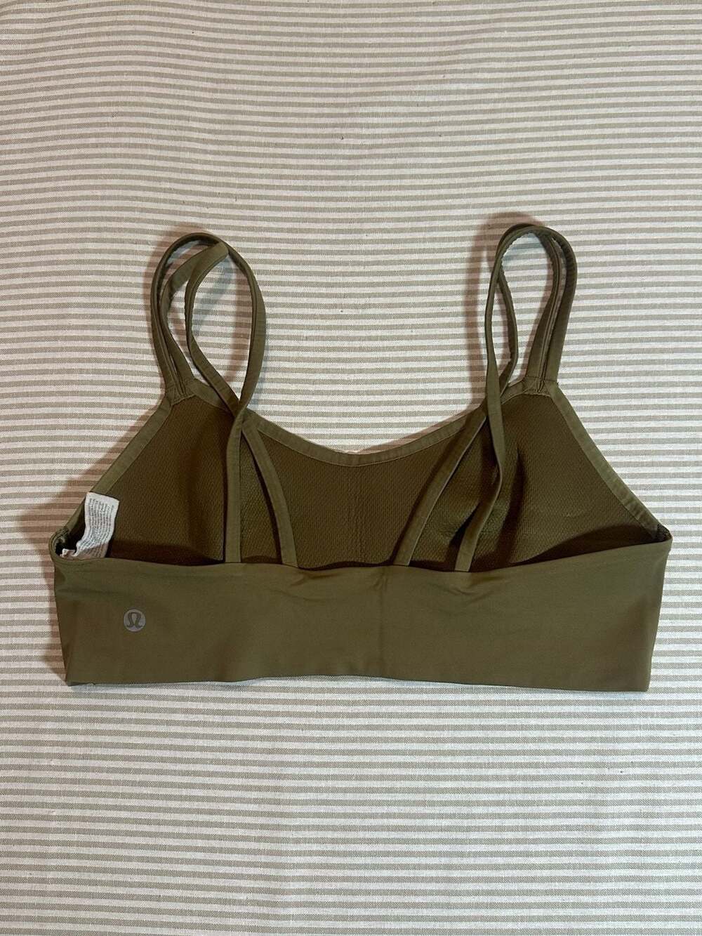 Lululemon Like a Cloud Double-Strap Bra Light Support B/C Cup Olive Green Size 8